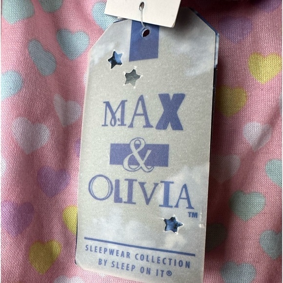 Max‎ & Olivia girls sleep pants xl 14/16 Hearts Macy’s lounge pants spring 2025 - Picture 2 of 6